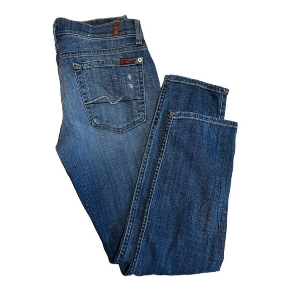 7 for All Mankind Josefina Slim-Fit Boyfriend Jeans Women's Size 25  Inseam 29 - Picture 1 of 4